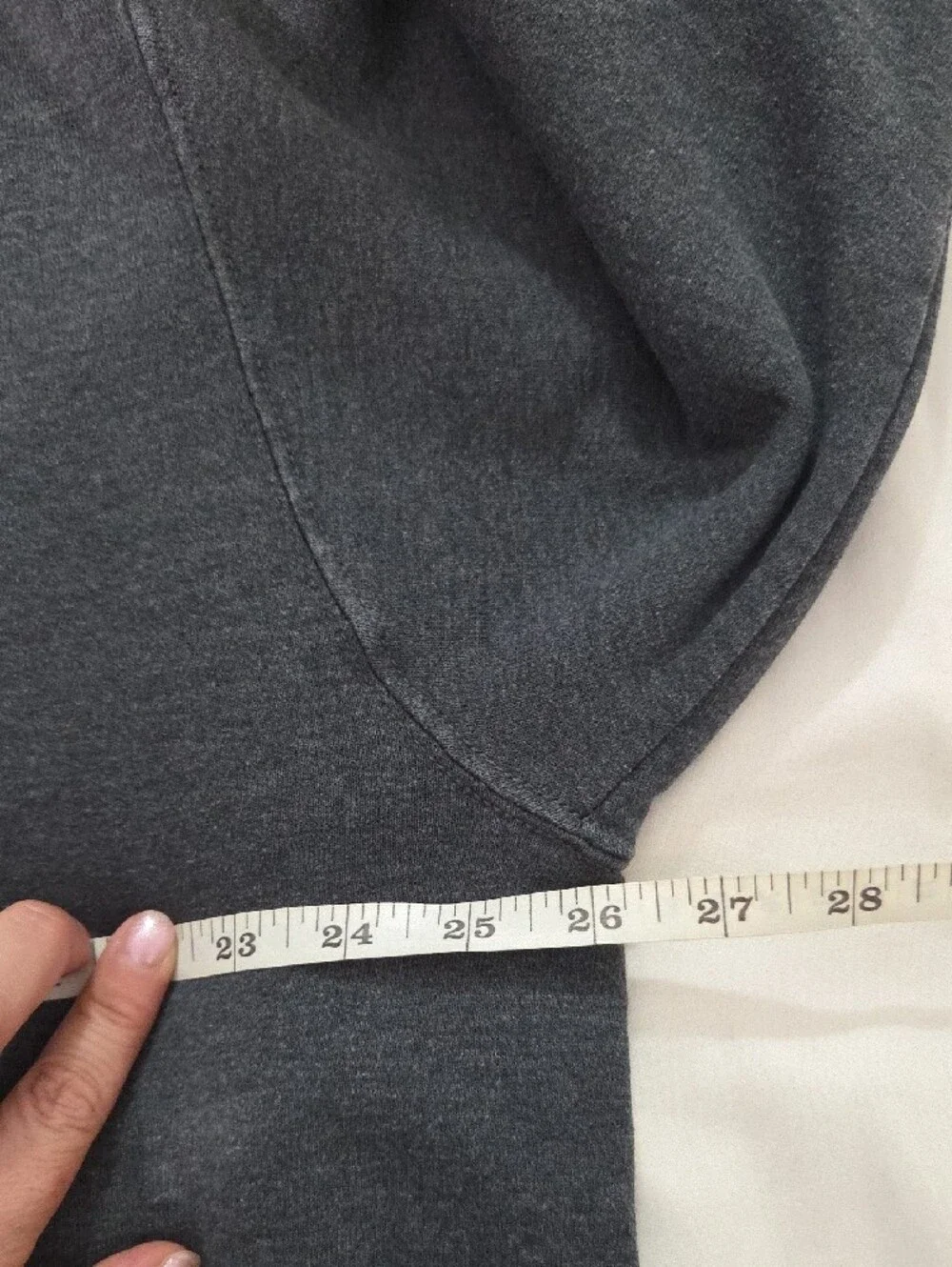 CHAMPION, Charcoal Gray Hooded Sweatshirt with White Lettering